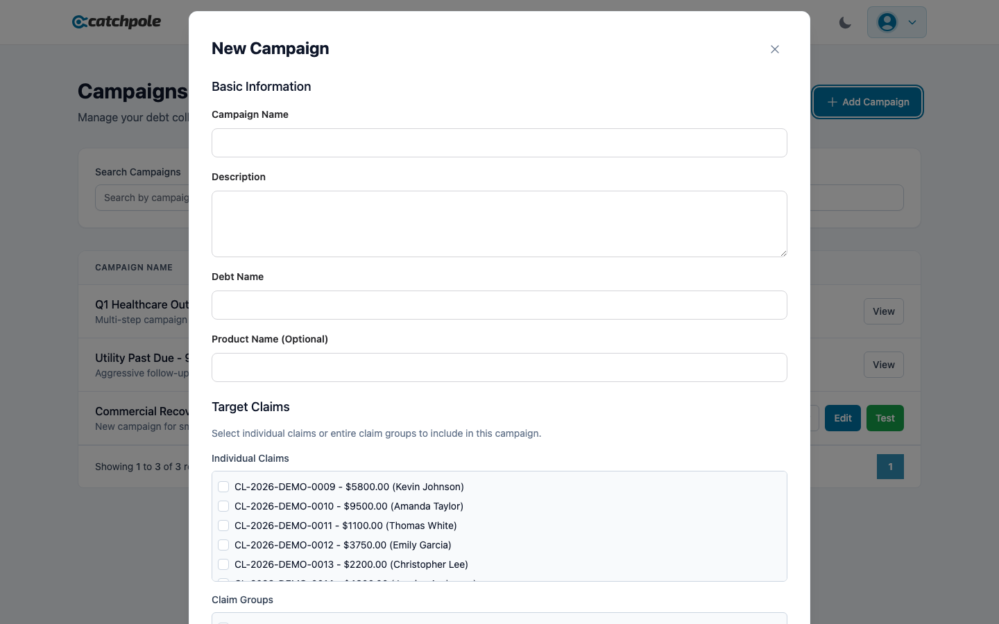 Campaign detail showing multi-channel step sequence